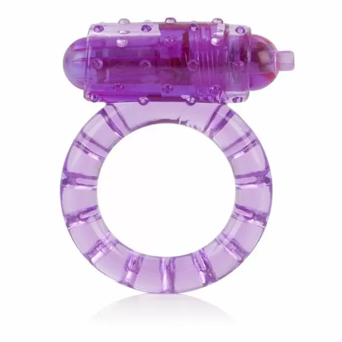 Эрекционное кольцо с вибропулей Calexotics One Touch™ Nubby – фиолетовый