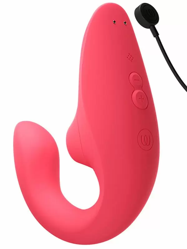 Компактный вибратор-кролик Womanizer Blend с бесконтактной клиторальной стимуляцией, 13,8 см, розовый