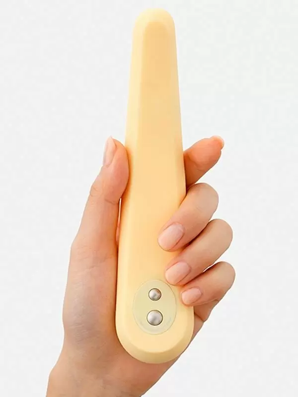 Нежный вибратор Iroha Mikazuki A, 17,5 см, 4 режима, желтый