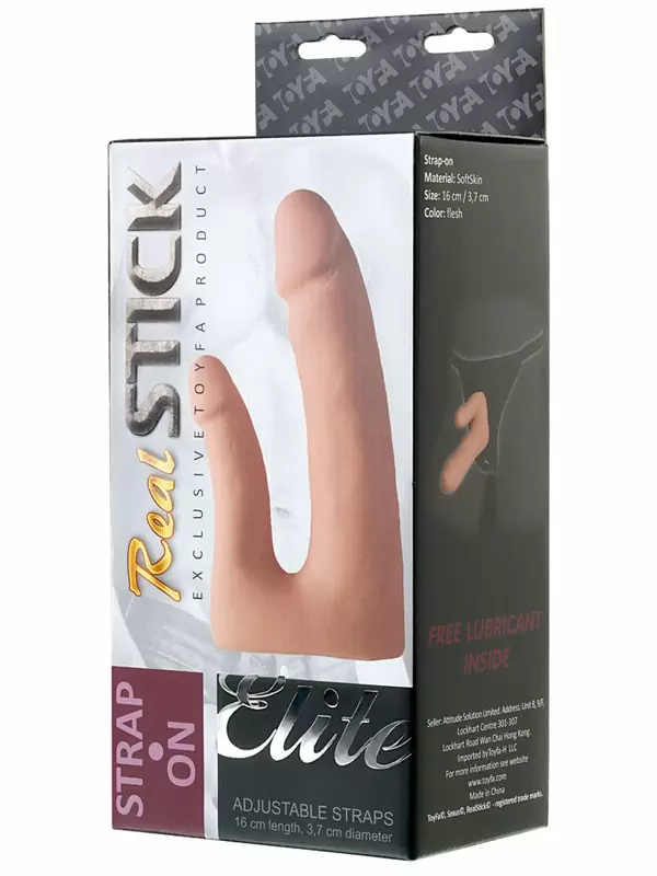 Страпон для двойной стимуляции TOYFA RealStick Elite – телесный