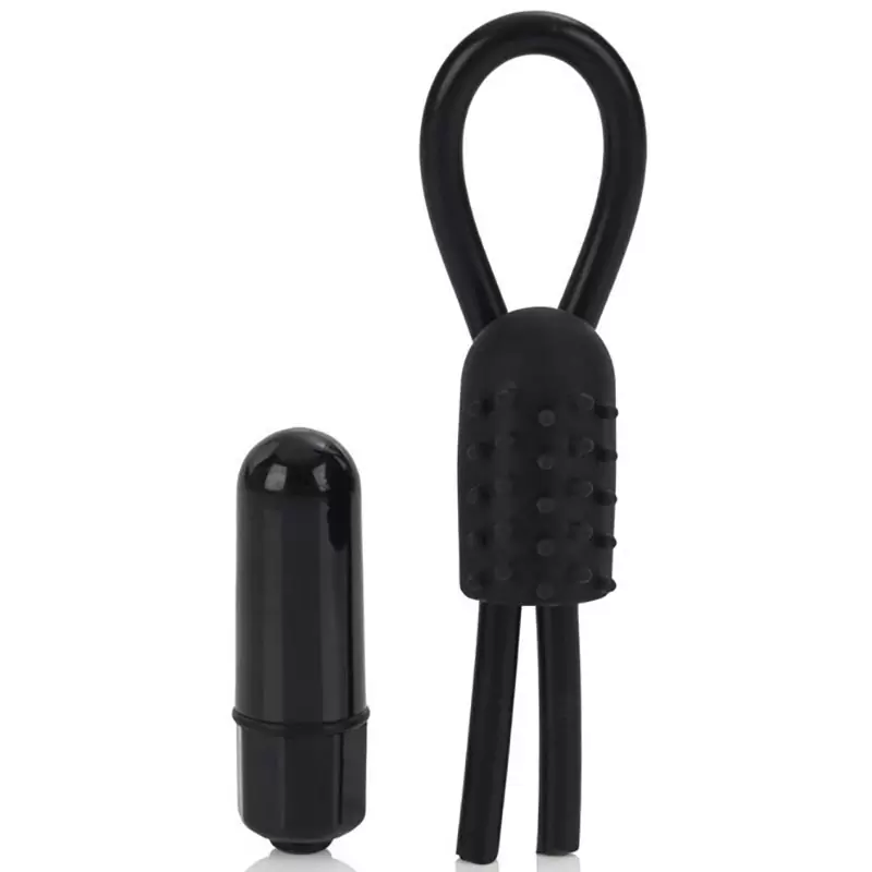 Вибро-лассо 10-Function Vibrating Silicone Stud Lasso – черный