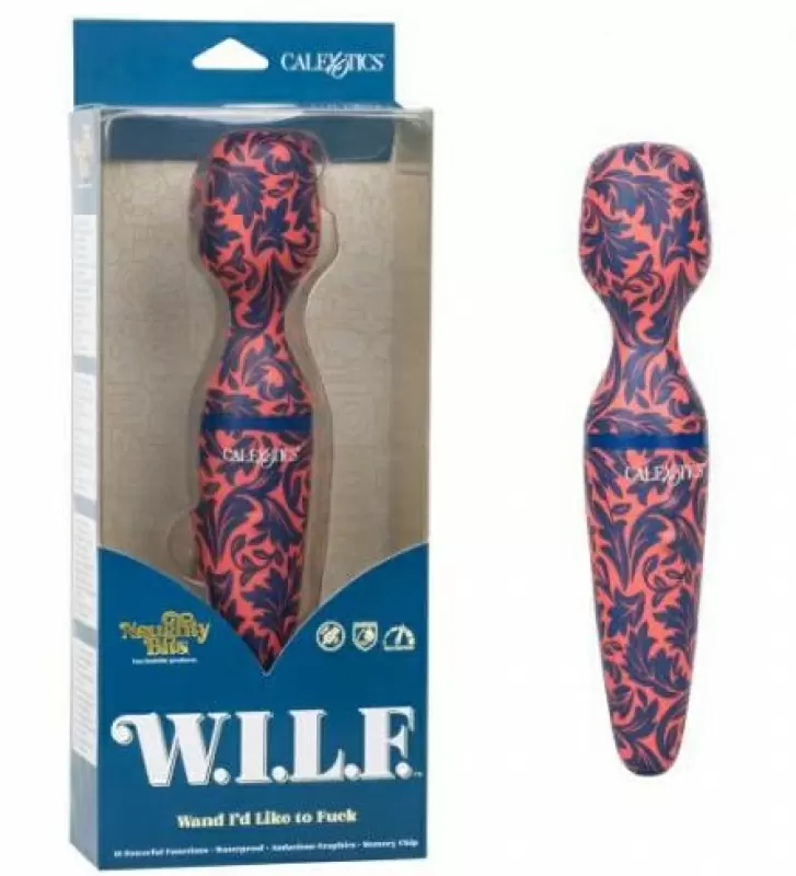 Вибратор Naughty Bits W.I.L.F Wand I'd Like to Fuck: 21.5 см, 10 функций вибрации, АБС/силикон