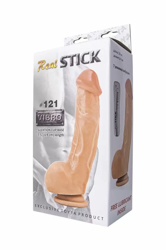 Реалистичный фаллоимитатор с мошонкой TOYFA RealStick #121 - телесный