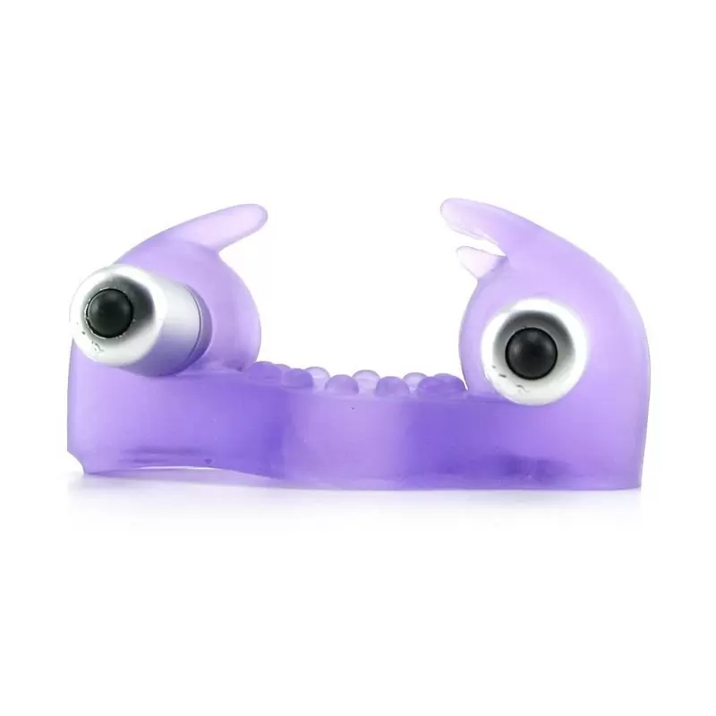 Кольцо для поддержания эрекции с двумя вибростимуляторами Wireless Rockin' Rabbit – фиолетовый