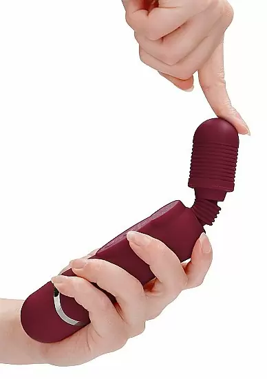 Универсальный вибратор Silicone Massage Wand, 16 режимов, 20 см, силикон, красный