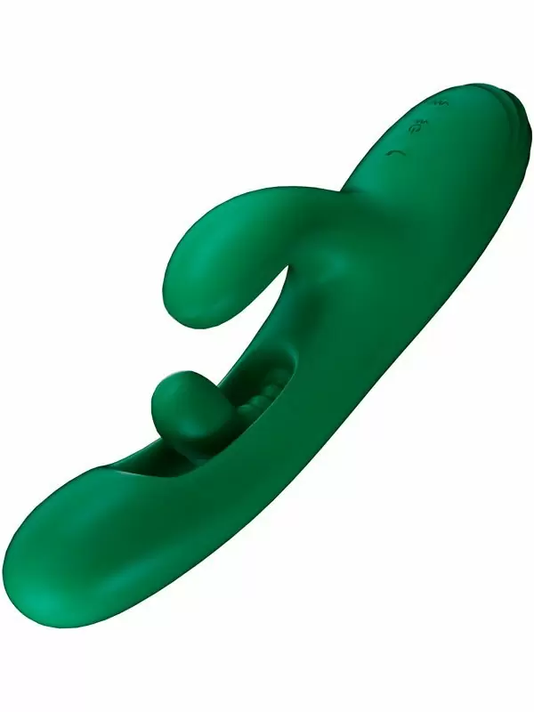 Инновационный вибратор-кролик Amovibe Zenora, 26 см, силикон, зелёный