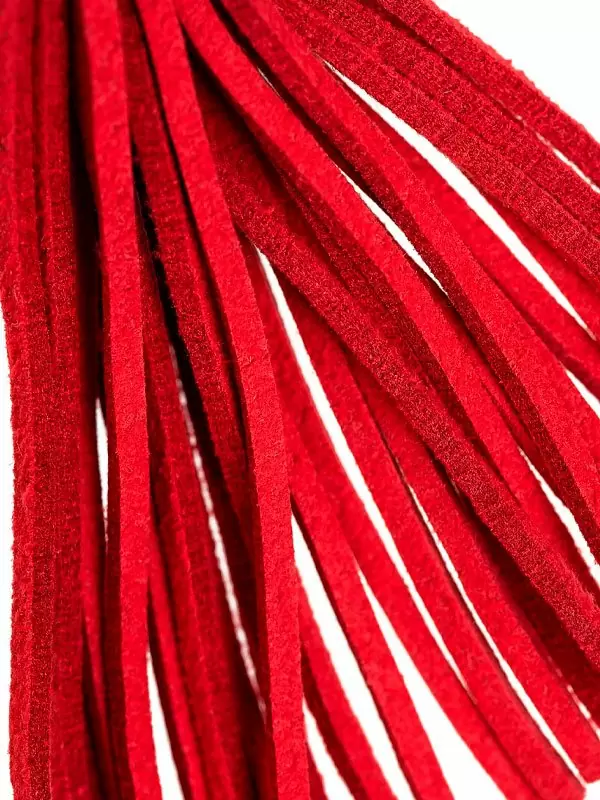 Зажимы на соски Pecado BDSM, «Прищепки», с кисточками из замши, металл, красные