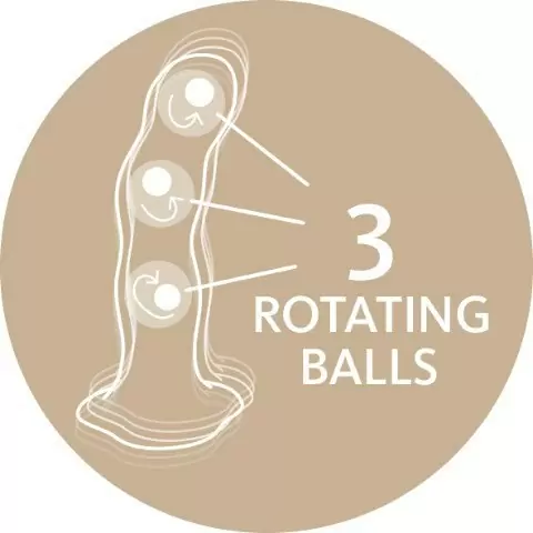 Уникальный фаллоимитатор Fun Factory Bouncer с вращающимися шариками внутри, 18 см, розовый