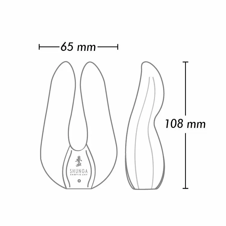 Стимулятор клитора с двумя моторами AIKO, малиновый