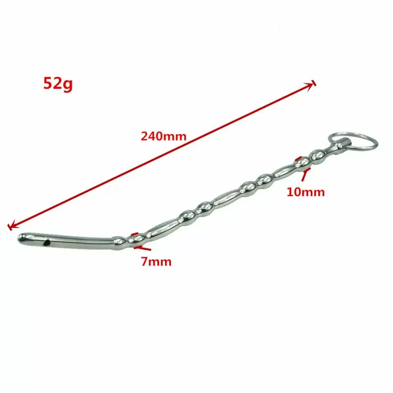 Изогнутая полая уретральная струна из металла Kanikule metal - серебристый