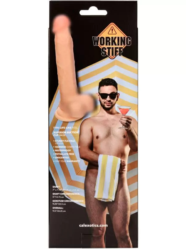 Реалистичный фаллоимитатор Working Stiff The Cabana Boy, 24,2 см, ТПР, телесный 