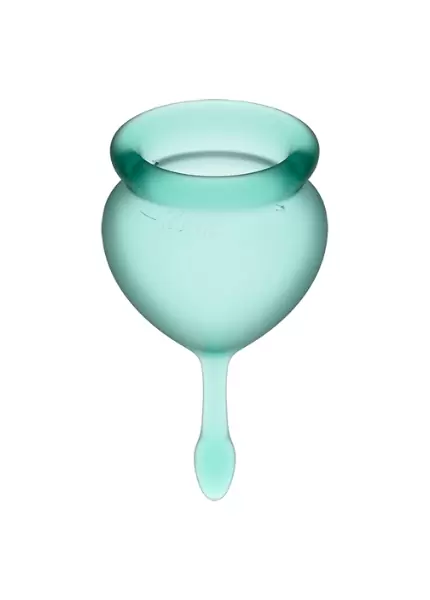 Набор менструальных чаш Satisfyer Feel good Menstrual Cup, 15 и 20 мл, силикон, зеленый