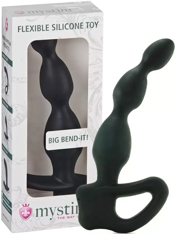 Рельефный электростимулятор простаты Big Bend-it гибкий – черный