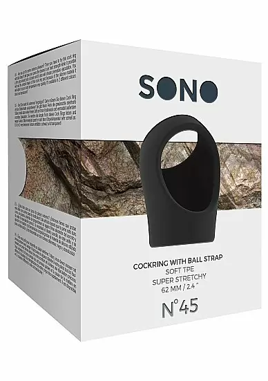 Эрекционное кольцо для пениса и мошонки No45 - Cockring with Ball Strap