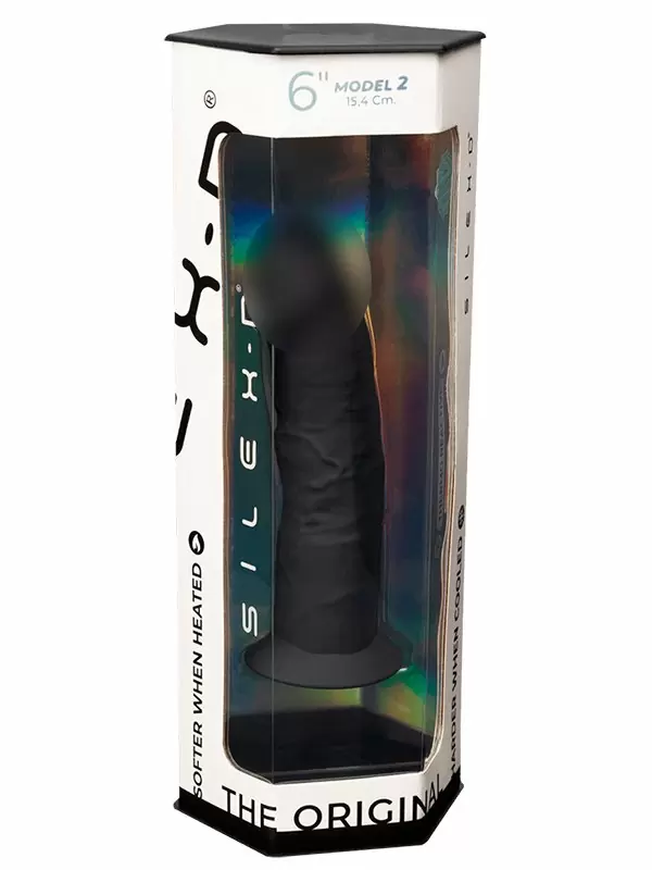 Реалистичный фаллоимитатор SILEXD Model 2, 15,4 см, силикон, черный