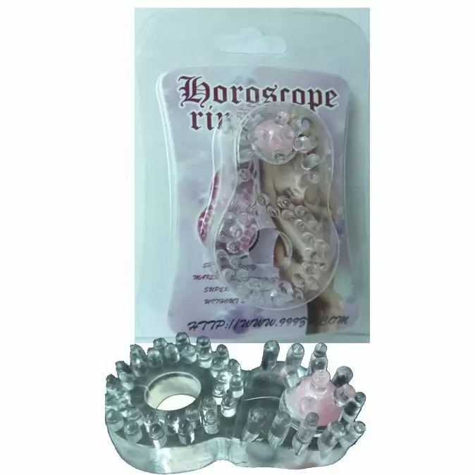 Эрекционное кольцо Sextoy со стимулятором клитора - прозрачный