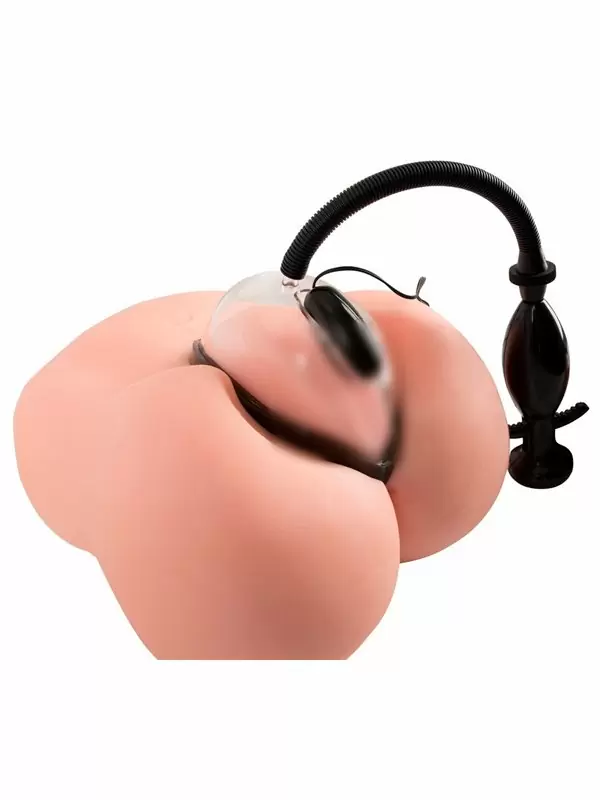 Вакуумная помпа для половых губ Vibrating Vagina Sucker, 14,2 см, с вибрацией, с проводным пультом, черный