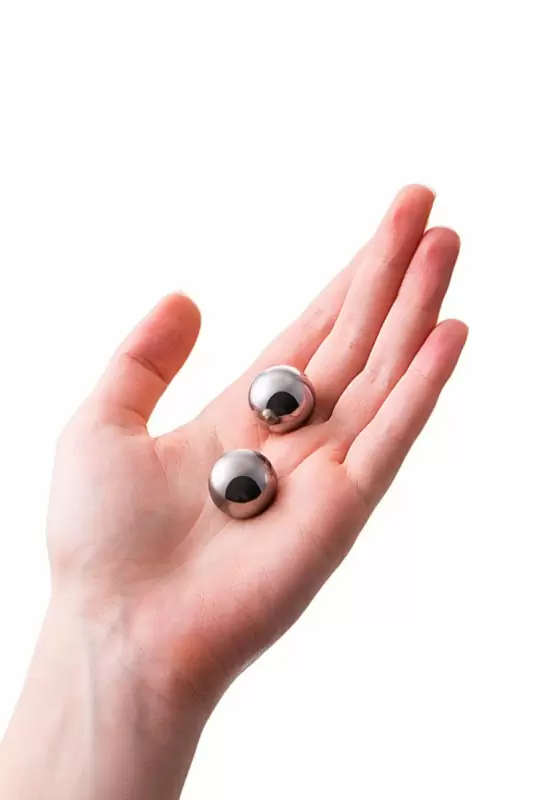 Металлические вагинальные шарики TOYFA диаметром 2 см - серебристый