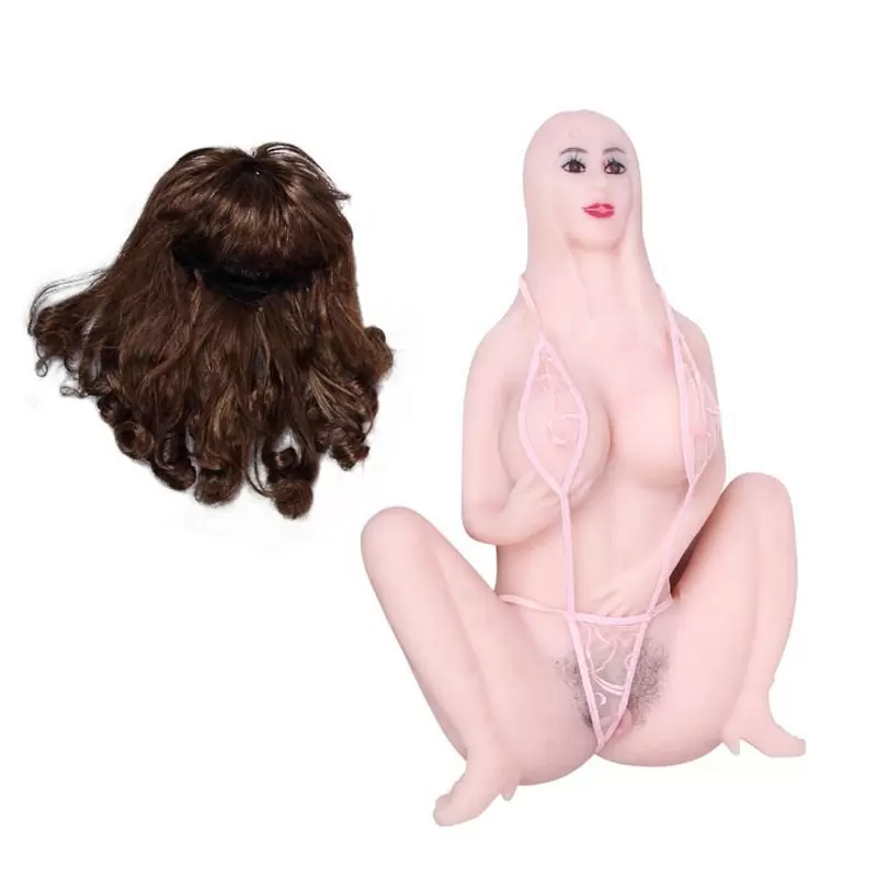 Кукла с 3-мя отверстиями Korean Beauty Lass с нагревом, вибрацией, ротацией и голосом – телесный