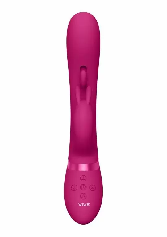 Инновационный вибратор-кролик Tama, 3 мотора, 27,5 см, розовый