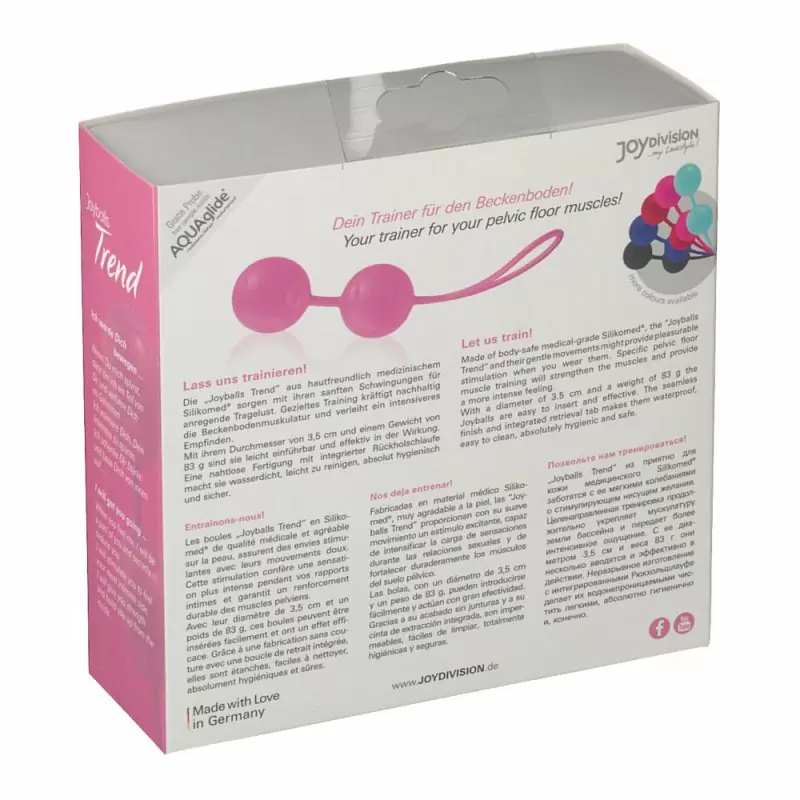 Вагинальные шарики Joyballs Trend со смещенным центром тяжести – светло-розовый