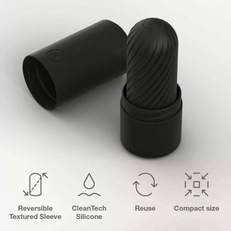Инновационный мастурбатор Arcwave Ghost Pocket Stroker Black, 10 см, силикон, черный