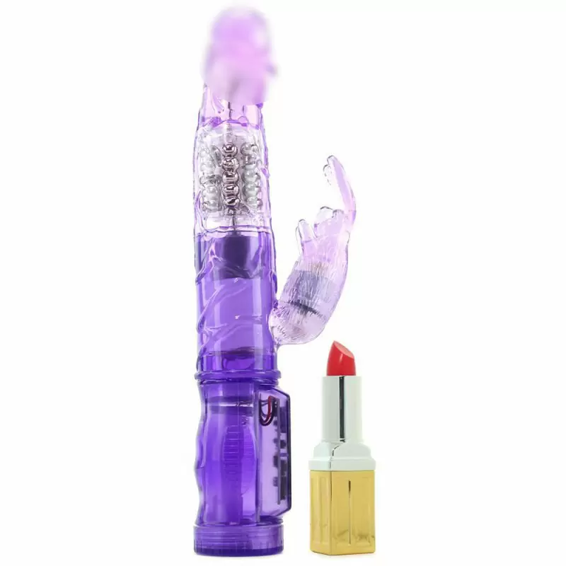 Элегантный вибратор-кролик Petite Jack Rabbit, 21,5 см, ТПР, фиолетовый