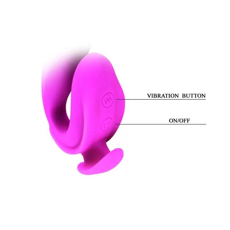 Перезаряжаемый вибратор Lust со стимулятором клитора и держателем – пурпурный