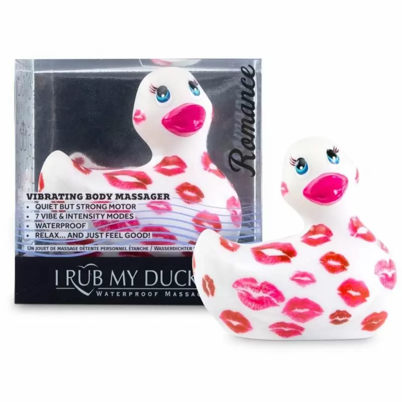 Вибратор-уточка Big Teaze Toys I Rub My Duckie 2.0, красно-белый