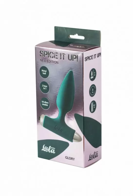 Анальная пробка с вибрацией Spice it up New Edition Glory Dark green 8015-02lola