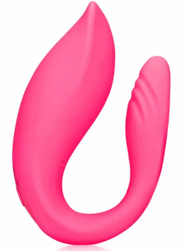 Парный вибратор Couple Toy with Remote Control, с пультом Д/У, 10 см, 10 скоростей, розовый