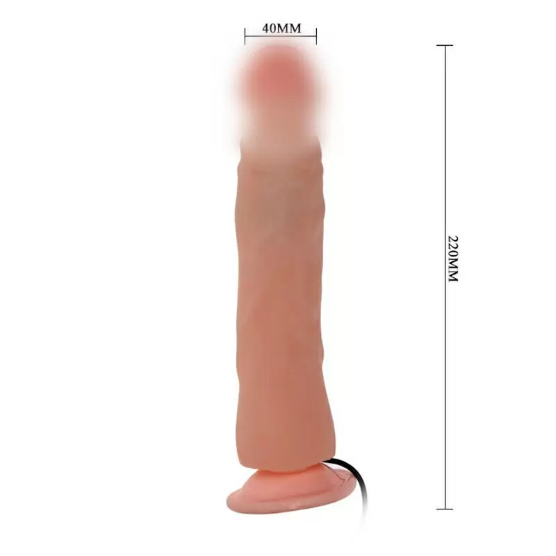 Реалистичный дилдо с вибрацией на присоске Rough – телесный