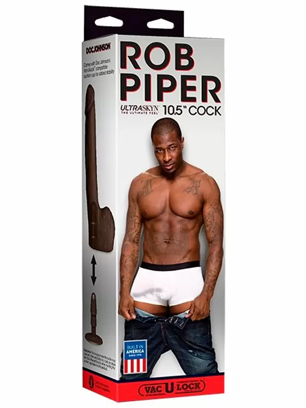 Реалистичный фаллоимитатор Rob Piper ULTRASKYN, 27,3 см, ТПЕ, коричневый