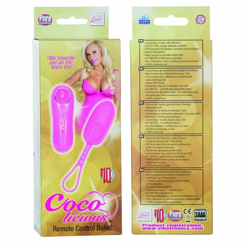 Вибропуля с дистанционным управлением Coco Licious Remote Control Bullet – розовый