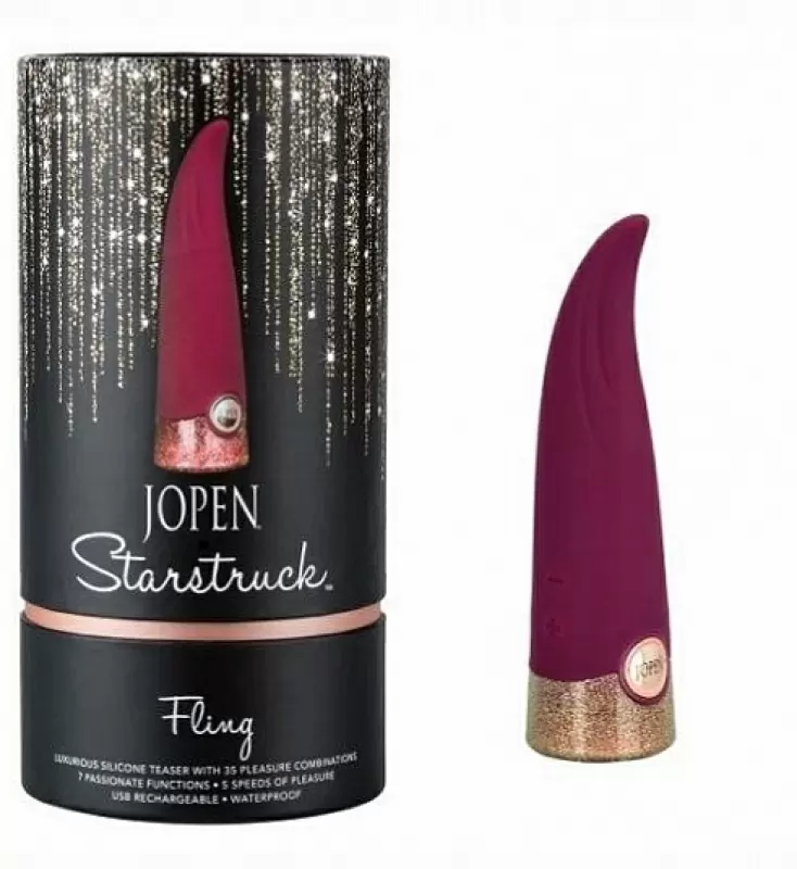 Премиальный вибратор Starstruck Fling: 9 см, 12 режимов работы, АБС/силикон