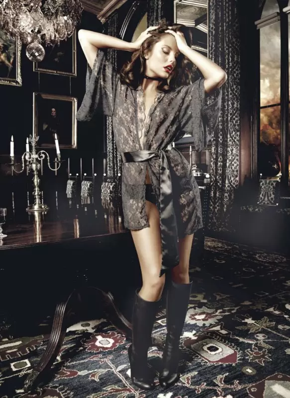 Кружевное кимоно Baci Deeper in Hell – черный