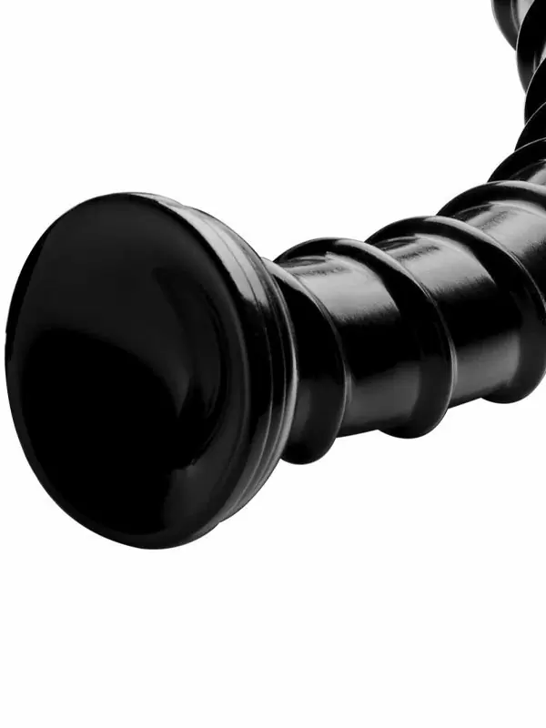 Огромный фаллоимитатор Anal Snake Dildo, ребристый, 50,8 см, ПВХ, черный