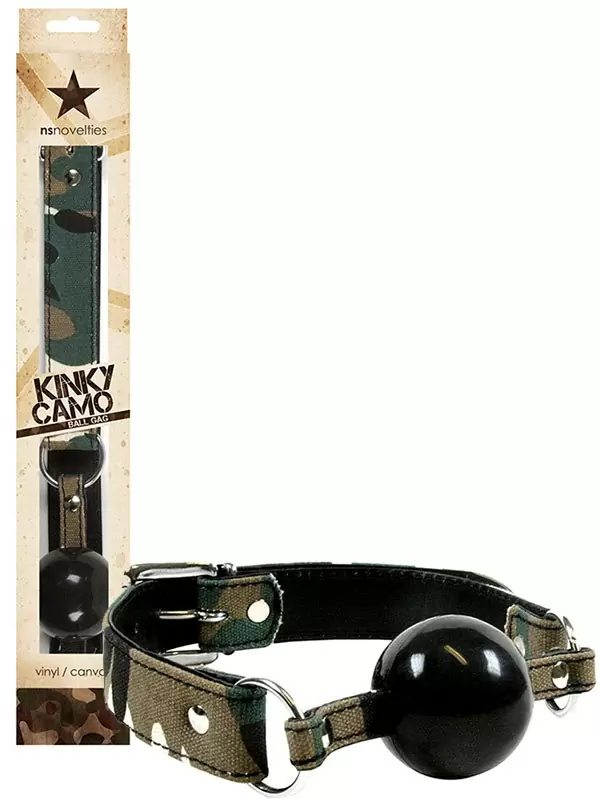 Кляп Kinky Camo Ball Gag с креплением	