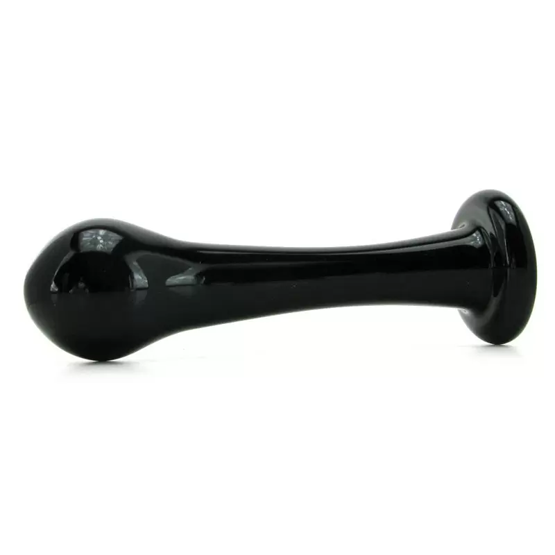 Анальный стимулятор из стекла Crystal Droplets – черный