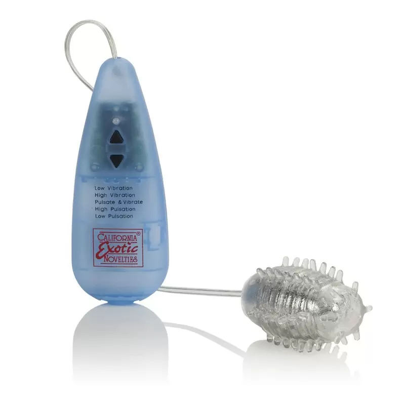 Виброяйцо Elite 5X Vibro-Ring с двумя сменными насадками – серебристый