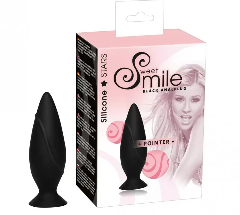 Анальная втулка на присоске Pointer Small маленькая - черный