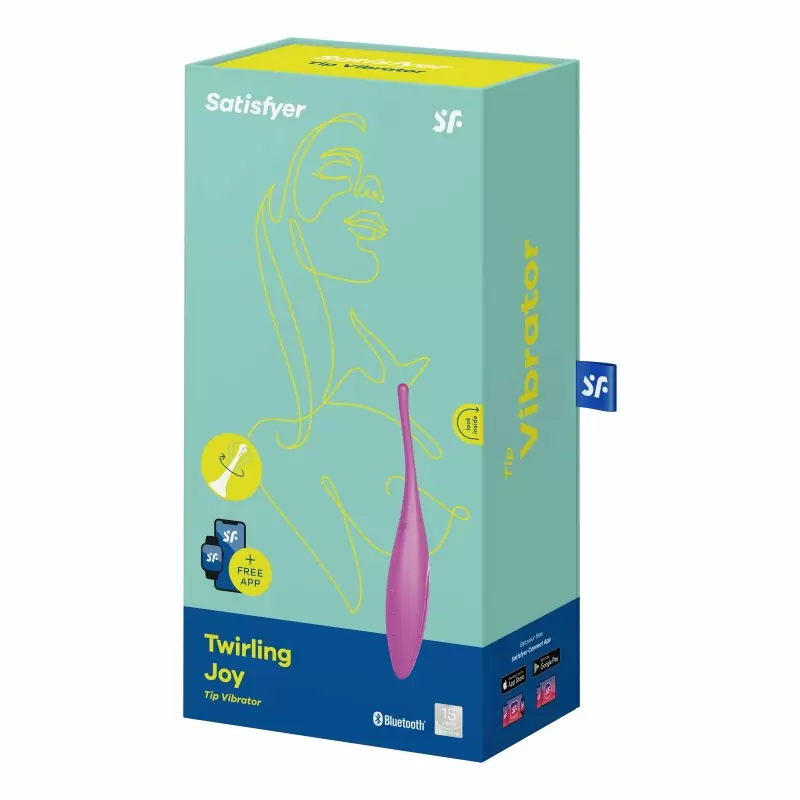 Точечный вибратор Satisfyer Twirling Joy, 17,8 см, силикон, фуксия