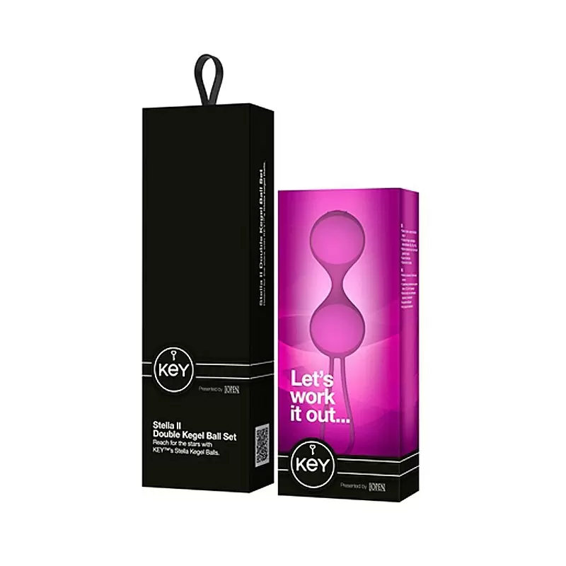 Набор из 3-х вагинальных шариков разного веса Stella II - Pink