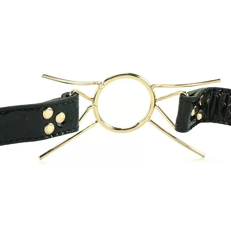 Кляп-рамка Deluxe Spider Gag – черный с золотом	