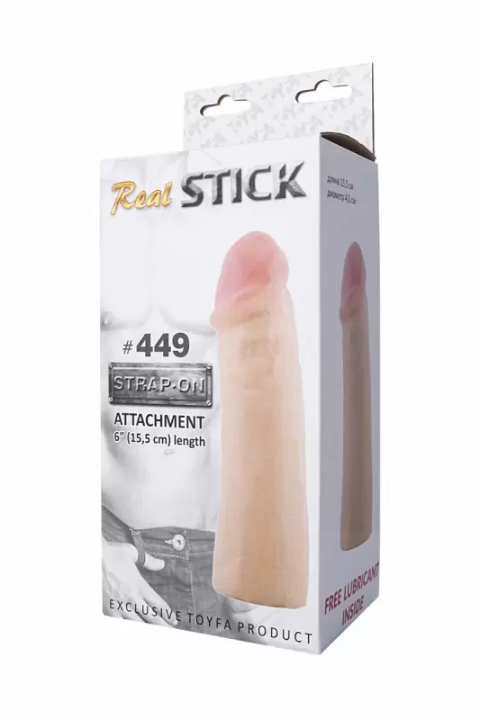 Фаллоимитатор-насадка TOYFA RealStick #449 - телесный