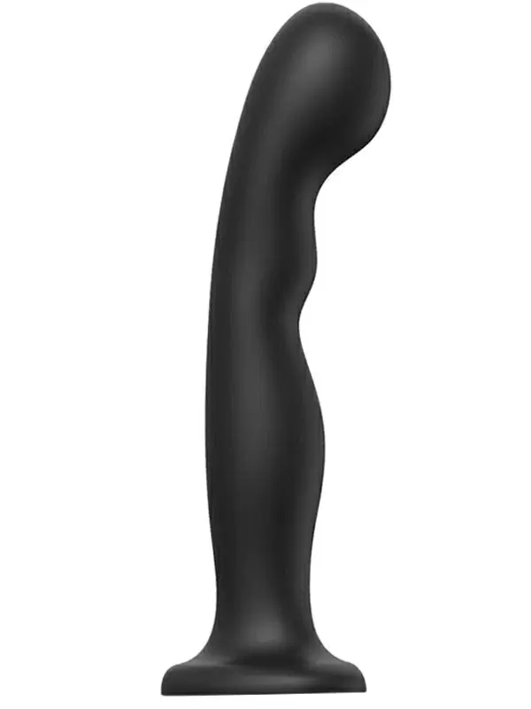 Изогнутый фаллоимитатор Strap-On-Me Dildo Plug P&G, 20 см, силикон, черный