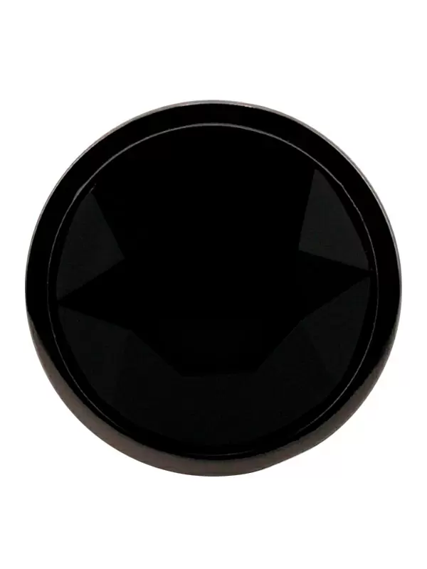Черная алюминивая анальная пробка с кристаллом Small