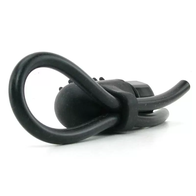 Вибро-лассо 10-Function Vibrating Silicone Stud Lasso – черный