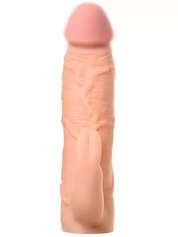 Реалистичная насадка-удлинитель TOYFA XLover, со стимулятором клитора, 16,8 см, TPE, телесный