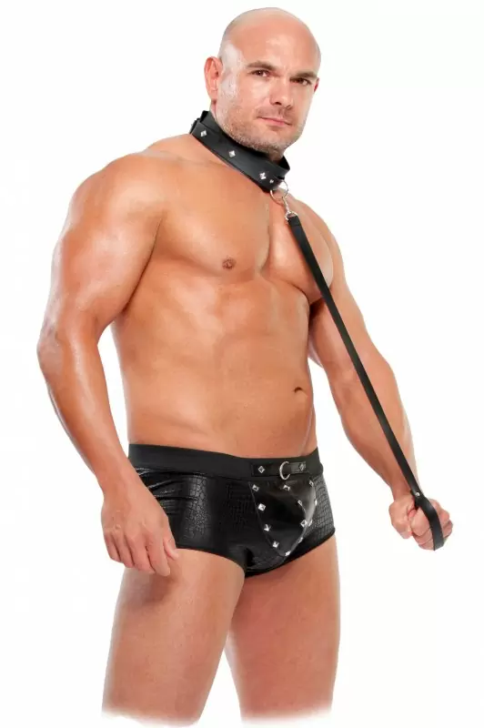 Костюм раба с ошейником и поводком Slave Set - 2XL/3XL